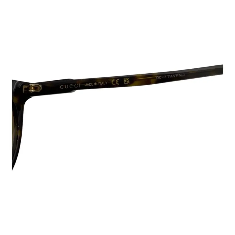 GUCCI GG0488S 002 Round Shape Sunglasses Dark Havana W Case